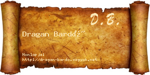 Dragan Bardó névjegykártya